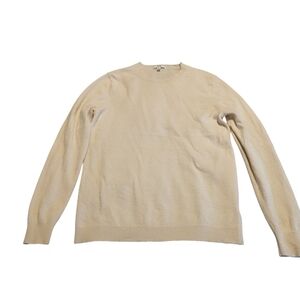 Uniqlo Women's Cream Crewneck Cashmere Sweater, XXL
